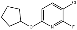 Pyridine, 3-chloro-6-(cyclopentyloxy)-2-fluoro- Structure