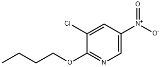 Pyridine, 2-butoxy-3-chloro-5-nitro- Structure