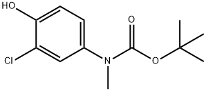 Carbamic acid, N-(3-chloro-4-hydroxyphenyl)-N-methyl-, 1,1-dimethylethyl ester Structure