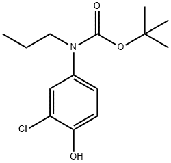 Carbamic acid, N-(3-chloro-4-hydroxyphenyl)-N-propyl-, 1,1-dimethylethyl ester Structure