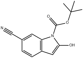 1H-Indole-1-carboxylic acid, 6-cyano-2-hydroxy-, 1,1-dimethylethyl ester Structure