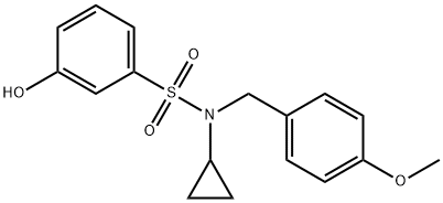 Benzenesulfonamide, N-cyclopropyl-3-hydroxy-N-[(4-methoxyphenyl)methyl]- Structure