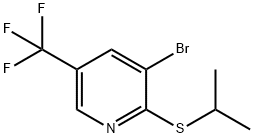 Pyridine, 3-bromo-2-[(1-methylethyl)thio]-5-(trifluoromethyl)- Structure