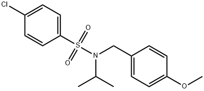 Benzenesulfonamide, 4-chloro-N-[(4-methoxyphenyl)methyl]-N-(1-methylethyl)- Structure