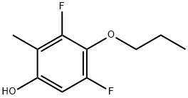 Phenol, 3,5-difluoro-2-methyl-4-propoxy- Structure