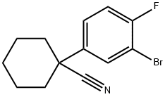 Cyclohexanecarbonitrile, 1-(3-bromo-4-fluorophenyl)- Structure