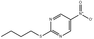 Pyrimidine, 2-(butylthio)-5-nitro- Structure