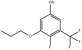 Phenol, 4-fluoro-3-propoxy-5-(trifluoromethyl)- Structure