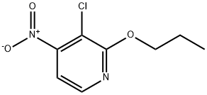 Pyridine, 3-chloro-4-nitro-2-propoxy- Structure