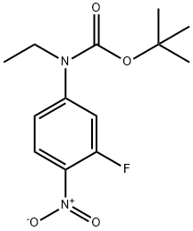 Carbamic acid, N-ethyl-N-(3-fluoro-4-nitrophenyl)-, 1,1-dimethylethyl ester Structure