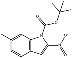 1H-Indole-1-carboxylic acid, 6-methyl-2-nitro-, 1,1-dimethylethyl ester Structure