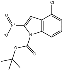 1H-Indole-1-carboxylic acid, 4-chloro-2-nitro-, 1,1-dimethylethyl ester Structure