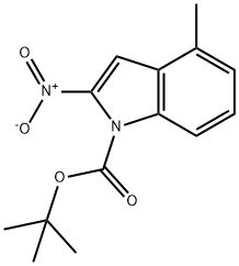 1H-Indole-1-carboxylic acid, 4-methyl-2-nitro-, 1,1-dimethylethyl ester Structure