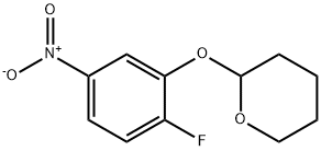 2H-Pyran, 2-(2-fluoro-5-nitrophenoxy)tetrahydro- Structure