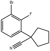 Cyclopentanecarbonitrile, 1-(3-bromo-2-fluorophenyl)- Structure