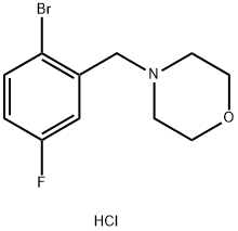 4-[(2-bromo-5-fluorophenyl)methyl]morpholine hydrochloride 구조식 이미지