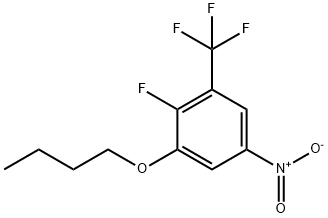 Benzene, 1-butoxy-2-fluoro-5-nitro-3-(trifluoromethyl)- Structure