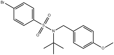 Benzenesulfonamide, 4-bromo-N-(1,1-dimethylethyl)-N-[(4-methoxyphenyl)methyl]- Structure