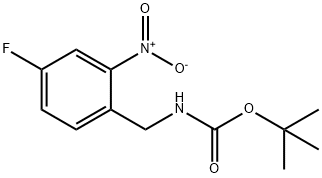 Carbamic acid, N-[(4-fluoro-2-nitrophenyl)methyl]-, 1,1-dimethylethyl ester Structure