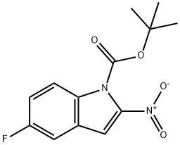 1H-Indole-1-carboxylic acid, 5-fluoro-2-nitro-, 1,1-dimethylethyl ester Structure