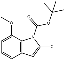 1H-Indole-1-carboxylic acid, 2-chloro-7-methoxy-, 1,1-dimethylethyl ester Structure