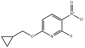 Pyridine, 6-(cyclopropylmethoxy)-2-fluoro-3-nitro- Structure