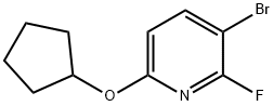 Pyridine, 3-bromo-6-(cyclopentyloxy)-2-fluoro- Structure