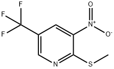 Pyridine, 2-(methylthio)-3-nitro-5-(trifluoromethyl)- Structure