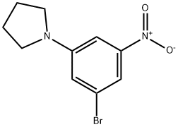 Pyrrolidine, 1-(3-bromo-5-nitrophenyl)- Structure