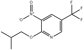 Pyridine, 2-(2-methylpropoxy)-3-nitro-5-(trifluoromethyl)- Structure