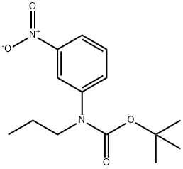 Carbamic acid, N-(3-nitrophenyl)-N-propyl-, 1,1-dimethylethyl ester Structure