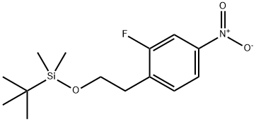 Benzene, 1-[2-[[(1,1-dimethylethyl)dimethylsilyl]oxy]ethyl]-2-fluoro-4-nitro- Structure