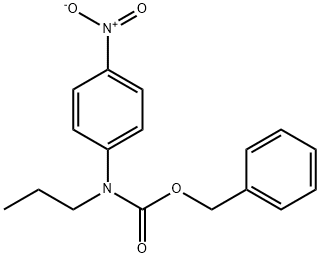 Carbamic acid, N-(4-nitrophenyl)-N-propyl-, phenylmethyl ester Structure