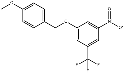 Benzene, 1-[(4-methoxyphenyl)methoxy]-3-nitro-5-(trifluoromethyl)- Structure