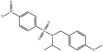 Benzenesulfonamide, N-[(4-methoxyphenyl)methyl]-N-(1-methylethyl)-4-nitro- Structure