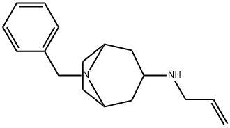 8-Azabicyclo[3.2.1]octan-3-amine, 8-(phenylmethyl)-N-2-propen-1-yl- Structure