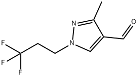 3-methyl-1-(3,3,3-trifluoropropyl)-1H-pyrazole-4-carbaldehyde Structure