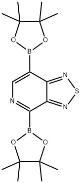 [1,2,5]Thiadiazolo[3,4-c]pyridine, 4,7-bis(4,4,5,5-tetramethyl-1,3,2-dioxaborolan-2-yl)- 구조식 이미지