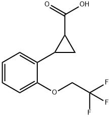 2-[2-(2,2,2-trifluoroethoxy)phenyl]cyclopropanecarboxylic acid Structure