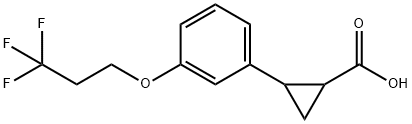 2-[3-(3,3,3-trifluoropropoxy)phenyl]cyclopropanecarboxylic acid Structure