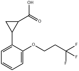 2-[2-(3,3,3-trifluoropropoxy)phenyl]cyclopropanecarboxylic acid Structure