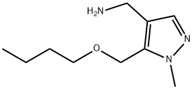 1-[5-(butoxymethyl)-1-methyl-1H-pyrazol-4-yl]methanamine Structure