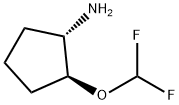 Cyclopentanamine, 2-(difluoromethoxy)-, (1S,2S)- Structure