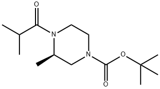 1-Piperazinecarboxylic acid, 3-methyl-4-(2-methyl-1-oxopropyl)-, 1,1-dimethylethyl ester, (3R)- Structure