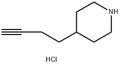 4-(but-3-yn-1-yl)piperidine hydrochloride Structure