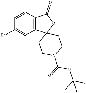 tert-Butyl 6-bromo-3-oxo-3H-spiro[isobenzofuran-1,4'-piperidine]-1'-carboxylate 구조식 이미지