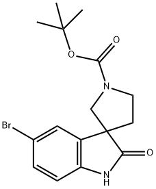 tert-butyl 5-bromo-2-oxospiro[indoline-3,3-pyrrolidine]-1-carboxylate(WX106482) Structure