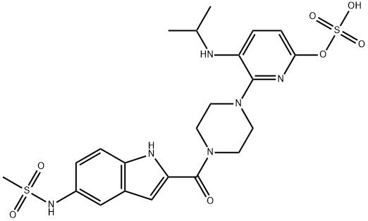 6’-Hydroxy Delavirdine O-Sulfate Structure