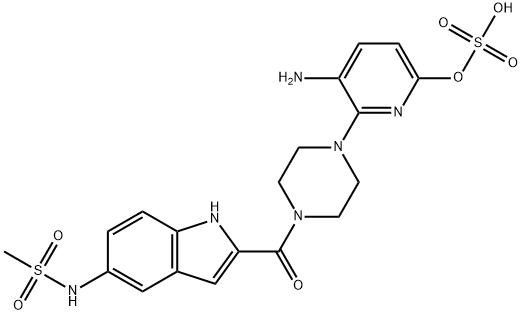 6’-Hydroxy N-Desisopropyl Delavirdine 6’-O-Sulfate Structure