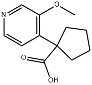 Cyclopentanecarboxylic acid, 1-(3-methoxy-4-pyridinyl)- 구조식 이미지